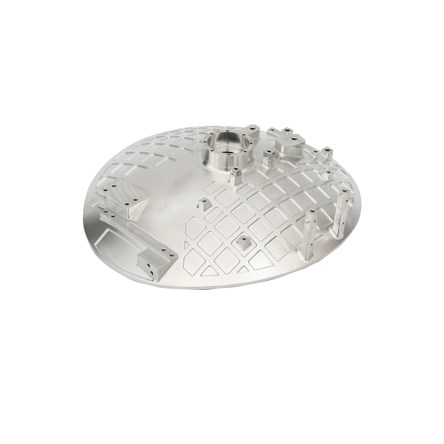 Manufacturing Aerospace Electronics Spare Part 5 Axis Cnc Machining Milling Aluminum Base